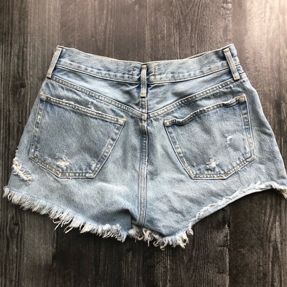 AGOLDE Parker Distressed Cut Off Jean Shorts 27 - Picture 9 of 9